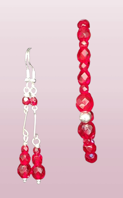 Bracelet and earrings for 4th of July